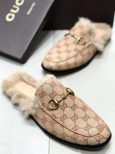 gucci pink fur mules|gucci fur mules heels.